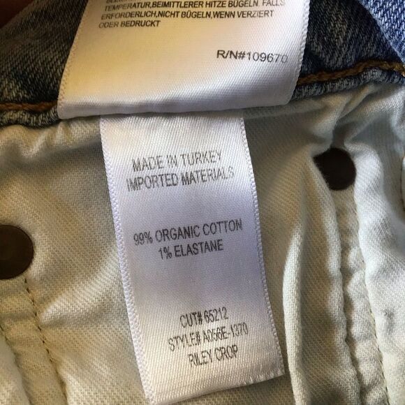 Agolde Riley Crop Light Blue Straight Leg Jeans - Picture 7 of 7